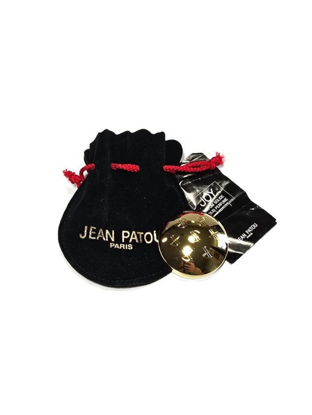 Vintage Jean Patou JOY Compact Solid Perfume With Pouch New Gold